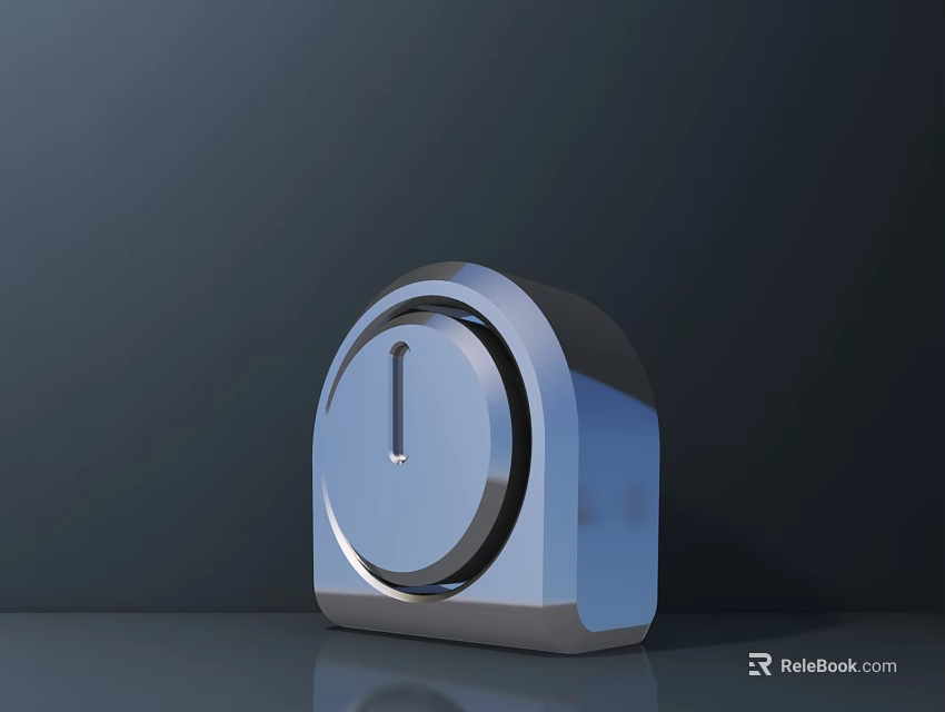 Public Facility Control Panel With Modern Silver Circular Button Design 3d model 