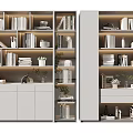 Modern bookcase 3d model