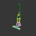 Upright Purple And Gray Vacuum Cleaner With Modern Design And Handle