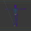 Game and Movie Character in Green Military Uniform with Arms Outstretched in Standing Pose