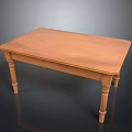 Simple Wooden Office Desk With Smooth Top And Sturdy Four Legs Design