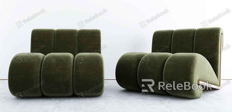 Modern single sofa model