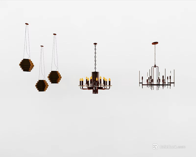 Modern Chandelier Collection Featuring Unique Hanging Designs And Decorative Styles 3d model