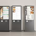 Commercial Floor Standing Digital Menu Display Business Equipment With Clear Screens