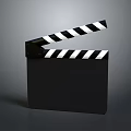 Movie Clapperboard Decorative Ornament Set With Black White Stripes And Stable Base