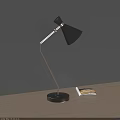 Modern Black Table Lamp With Sleek Design On Wooden Table And Book