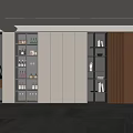 Modern Wine Cabinet Design With White Cabinets And Displayed Wine Bottles