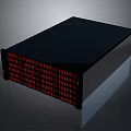 Black Computer Server With Red LED Indicators And High Performance Design Features 3d model