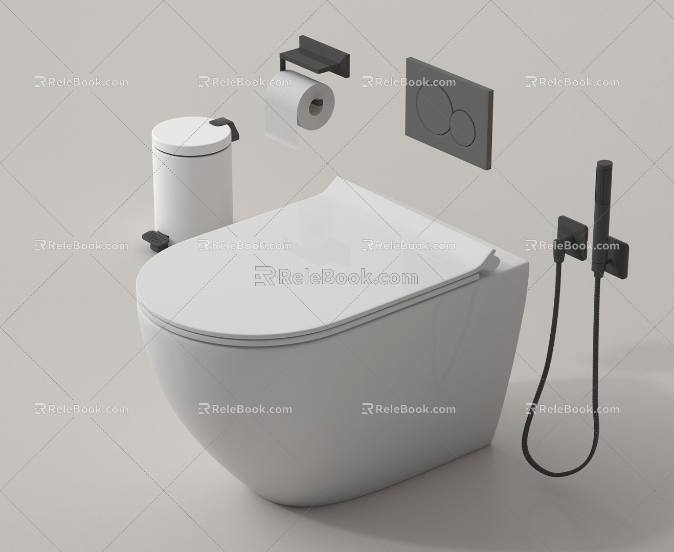 Modern Toilet Smart Toilet 3d model