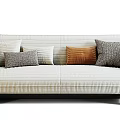 modern double sofa 3d model
