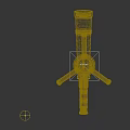 Vintage Decorative Telescope With Brass Tripod Stand And Classic Black Barrel Design