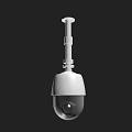 Projection Monitoring Ceiling Mounted Dome Security Camera With White Exterior For Indoor Surveillance