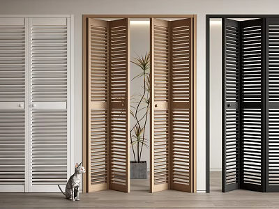 Folding Doors In Different Colors For Interior Spaces 3d model