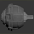Mechanical Metal Weapon With Intricate Gear Structure And Spherical Head Design
