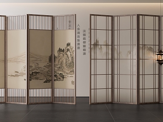 New Chinese Screen New Chinese Partition 3d model