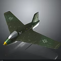 Green Aerospace Model Aircraft With White Cross Markings On Wings