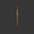 Handcrafted Wooden Rolling Pin With Natural Wood Texture And Decorative Orange Rings