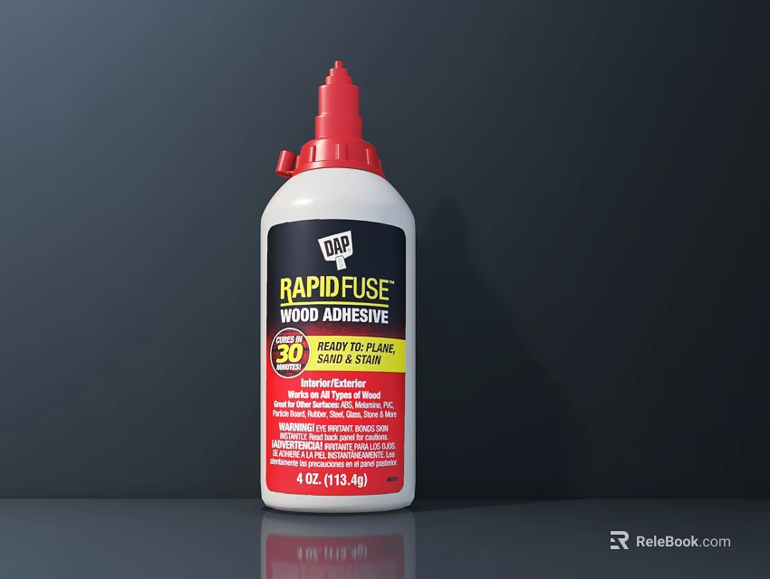 WAG Rapidfuse Wood Adhesive Bottle With 20 Min Working Time 4 Oz Capacity 3d model 