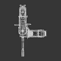 Vintage Artillery Weapon Featuring Long Gun Barrel Wooden Crate And Metal Structure