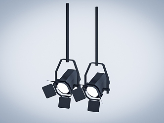 Spotlight lights, studio lights, chandeliers, spotlights, flat lights 3d model