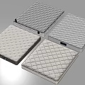 High Quality Comfortable Mattresses With Quilted Grid And Diamond Patterns 3d model