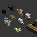 Various Styles Food Trucks And Mobile Food Stalls With Umbrellas And Seating