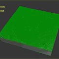 Square Display Panel with Manhole Cover Design Cracked Surface and Gray Textured Finish