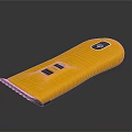 Yellow Electric Hair Trimmer With Button And Sharp Blade For Personal Grooming