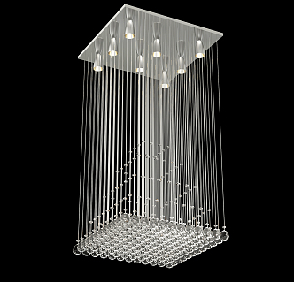 Modern crystal chandelier 3d model