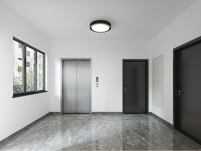 Modern elevator hall community public area entrance hall model