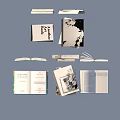 Diverse Books Magazines Collection With Open Pages And Stacked Editions