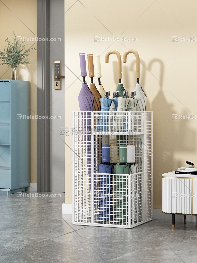 Umbrella Rack Storage Rack Umbrella Living Room 3d model