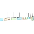 Road Facilities Colorful Hanging Signage With Various Sizes Numbers And Icons