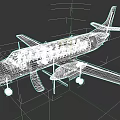Americajet Passenger Aircraft With White Blue Red Stripes Open Boarding Stairs And Propeller Engine