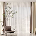 Modern Curtains 3d model