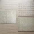Square Rugs with Textured Patterns and Light Tones for Modern Floor Decor 3d model