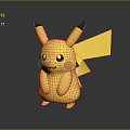 Pikachu Animated Creature Character With Yellow Fur Black Tipped Ears Red Cheeks Standing