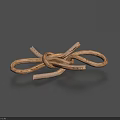 Brown And White Braided Rope Knot Lifestyle Product On Blue Background