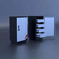 Closed And Open Security Safe Cabinets With Lock And Drawers