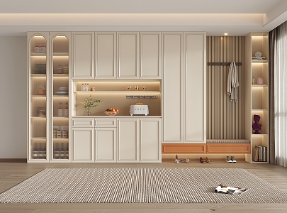 Wine Cabinet Shoe Cabinet Integrated Cabinet 3d model