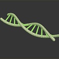 Modern DNA Helix Science 3d model