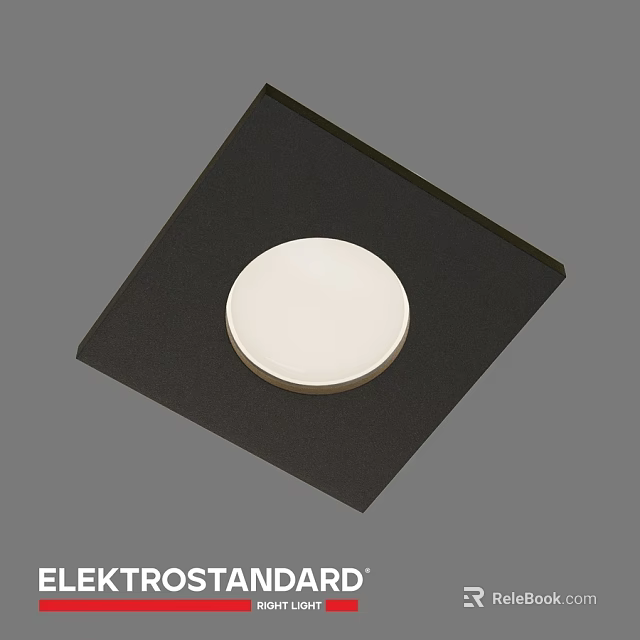 White Recessed Downlight With Black Square Panel For Ceiling Lighting 3d model 