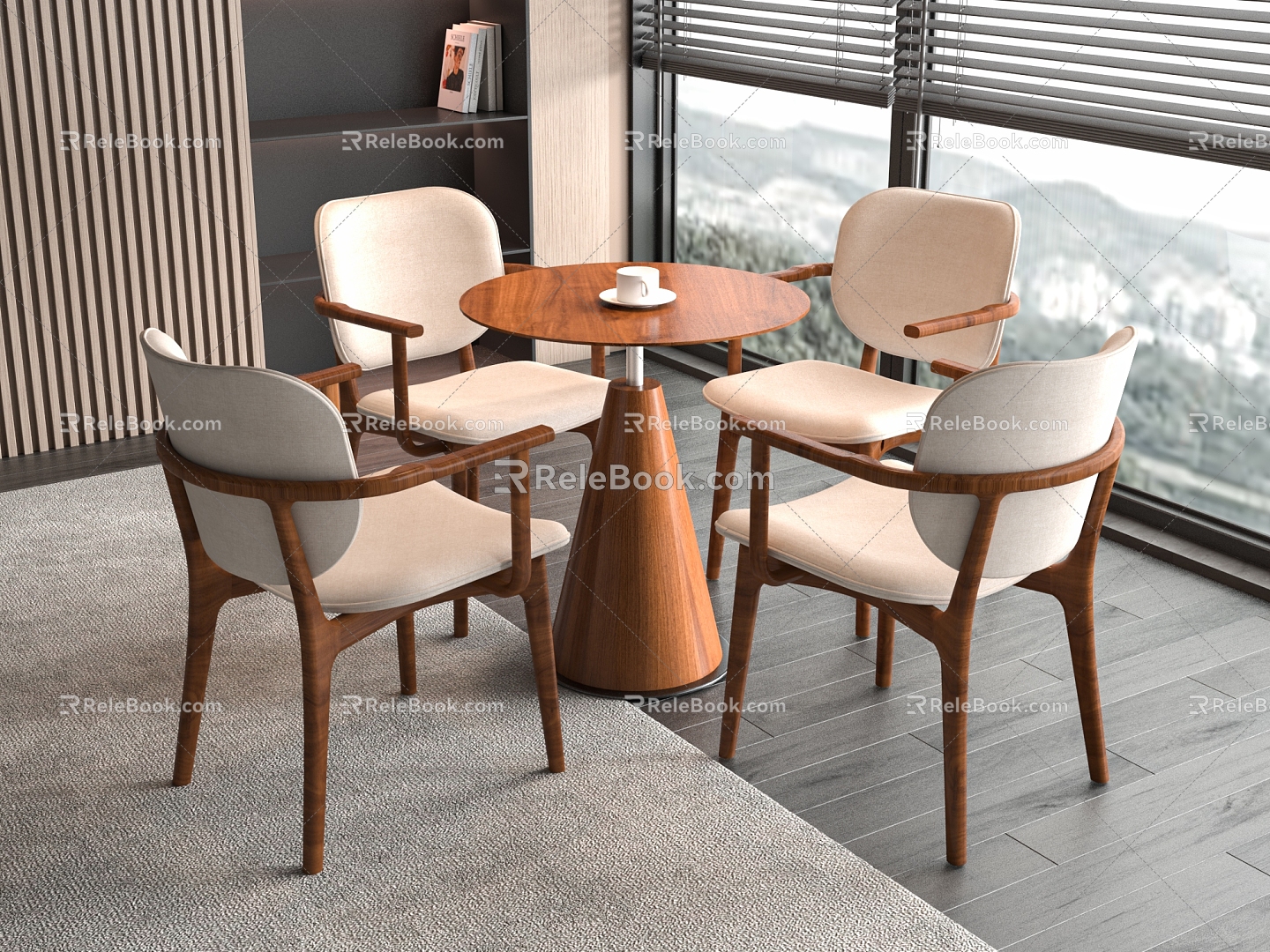 Poltrona leisure table and chair combination coffee table and chair negotiation table and chair reception table and chair signing table and chair 3d model