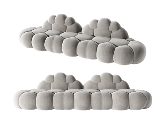 Post-modern shaped sofa multiplayer sofa 3d model