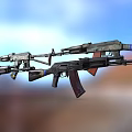 Various Military Rifles With Different Designs And Wooden Stocks On