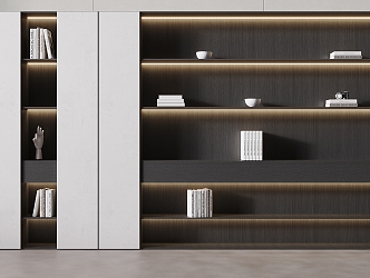 Modern bookcase 3d model