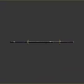 Traditional Japanese Katana with Unsheathed Blade Sheath Golden Accents and Reflection on Dark Background