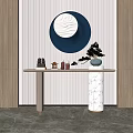New Chinese-style Duan Jing Desk Entrance Duan Jing Desk 3d model