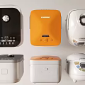 Modern Kitchen Rice Cookers With Various Colors And Multiple Designs 3d model