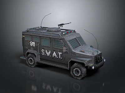 Bulletproof Car Armed Jeep Armed Car Armed Bulletproof Car Military Jeep Off-road Jeep Humvee 3d model